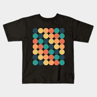 Circle Retro Rainbow Kids T-Shirt